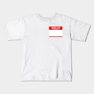 Blank Hello My Name Is Kids T-Shirt